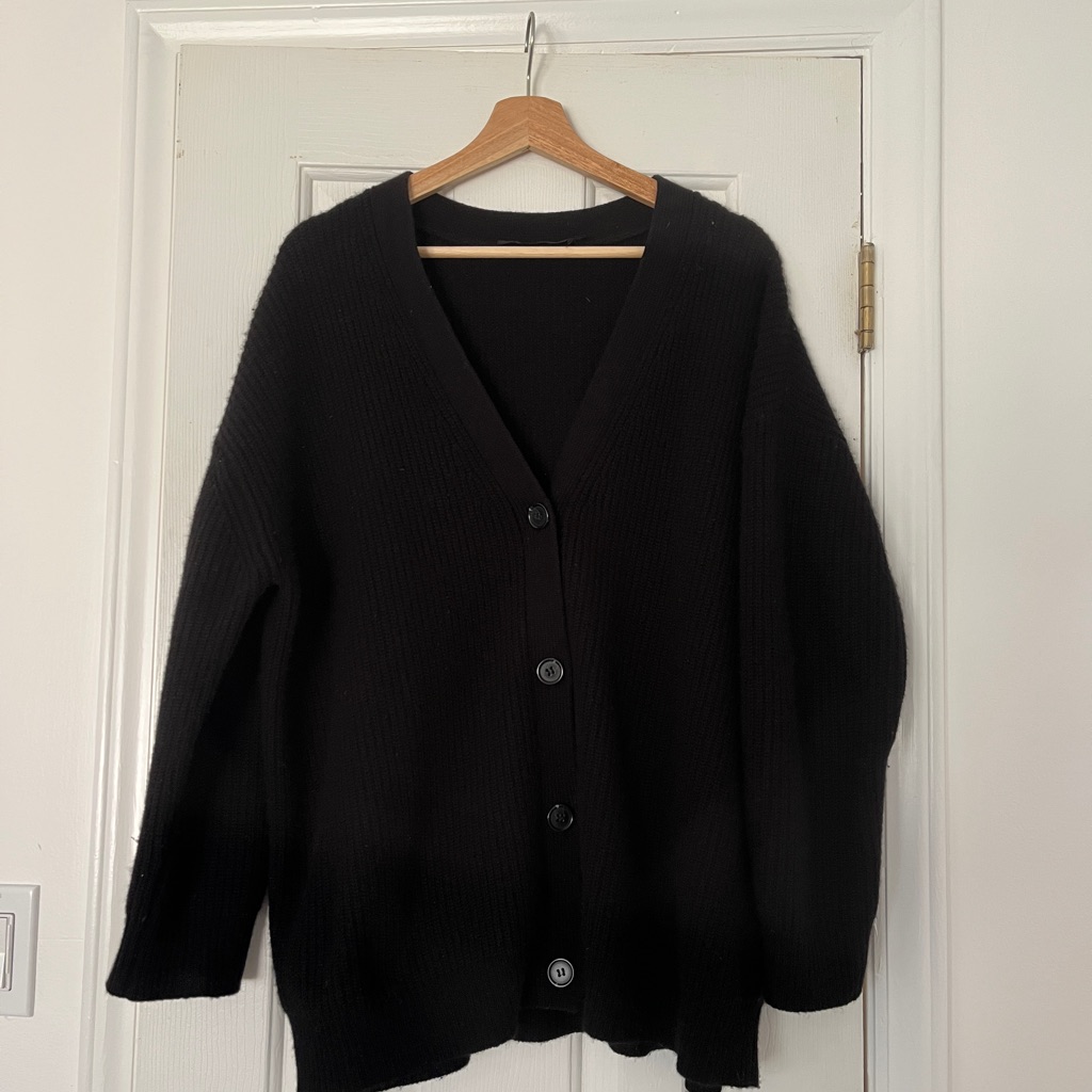 Jenni Kayne Black Cashmere Cocoon Cardigan Xs